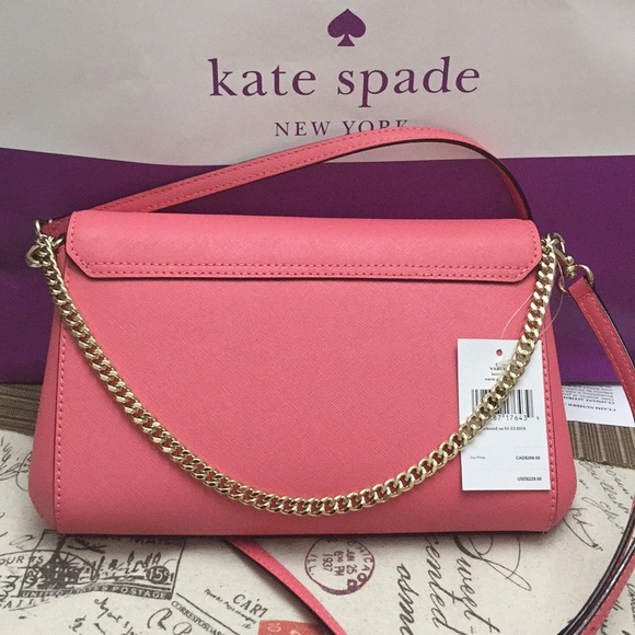 NWT Kate Spade Pink / Gold Crossbody Purse! - Picture 6 of 8